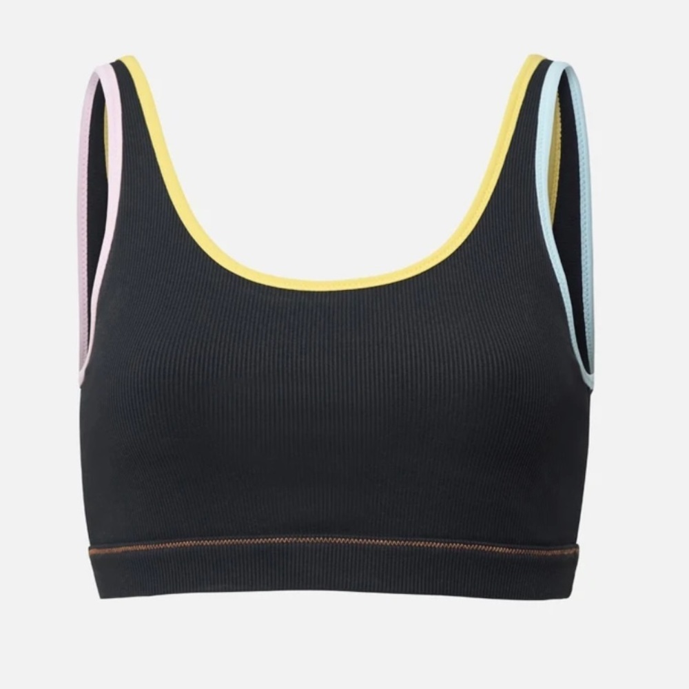 Solid & Striped High Tide Ribbed Sports Bra size small